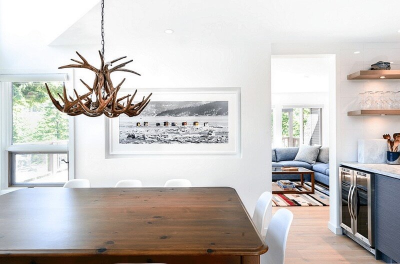 люстра из рогов в стиле скандинавский