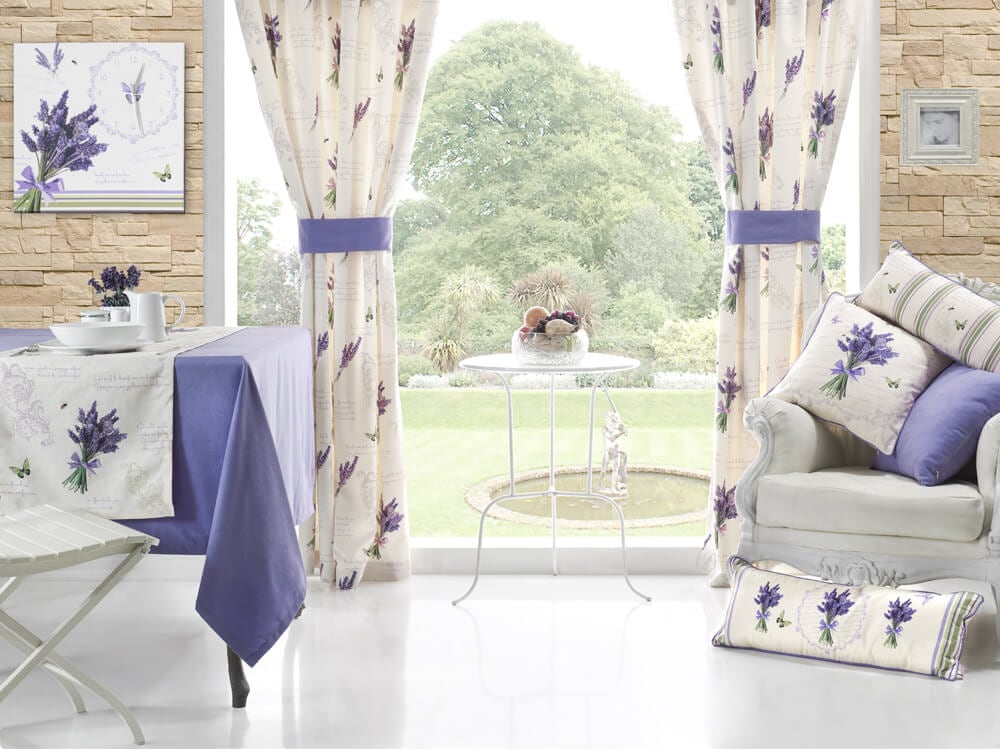 текстиль на кухне в стиле прованс