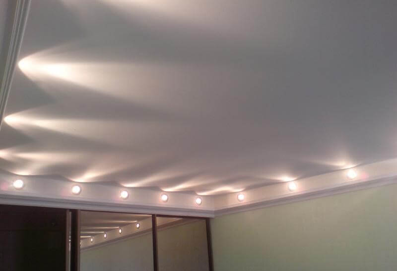 подсветка в натяжном потолке