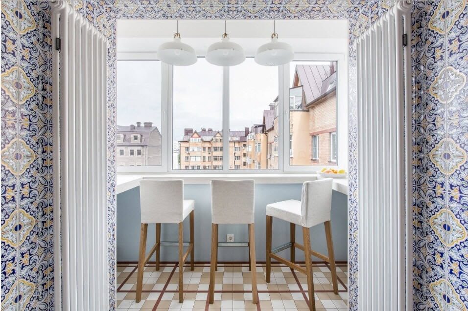 зона для отдыха на балконе