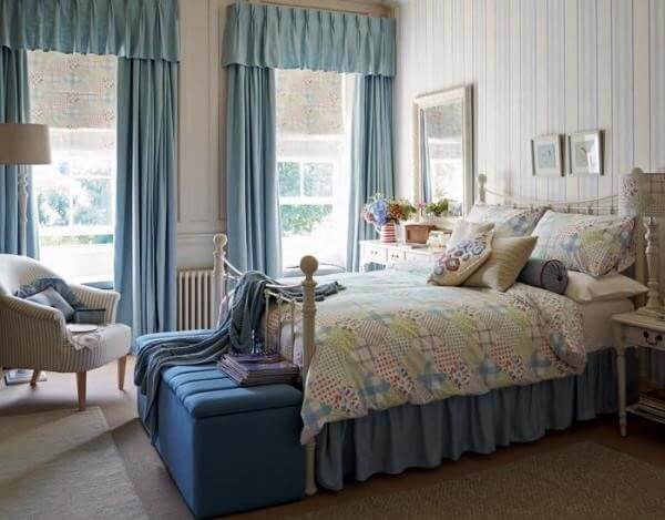 шпалери в стилі кантрі спальня