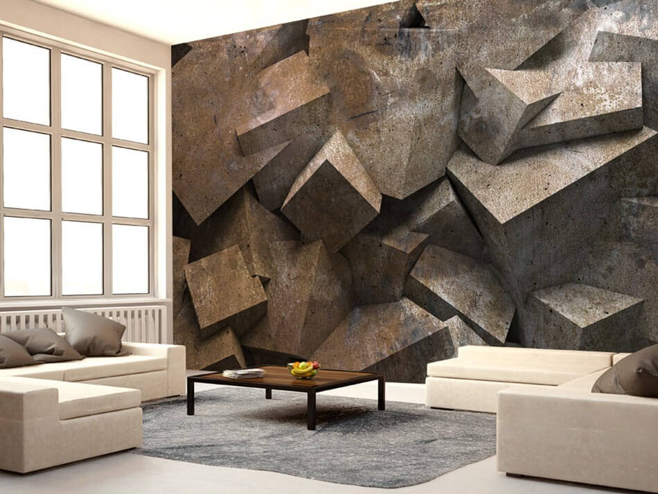 Фотообои с имитацией камня