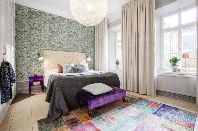 дизайн стін в спальні