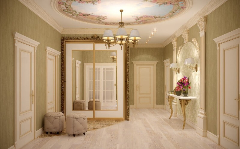 дизайн коридору класик