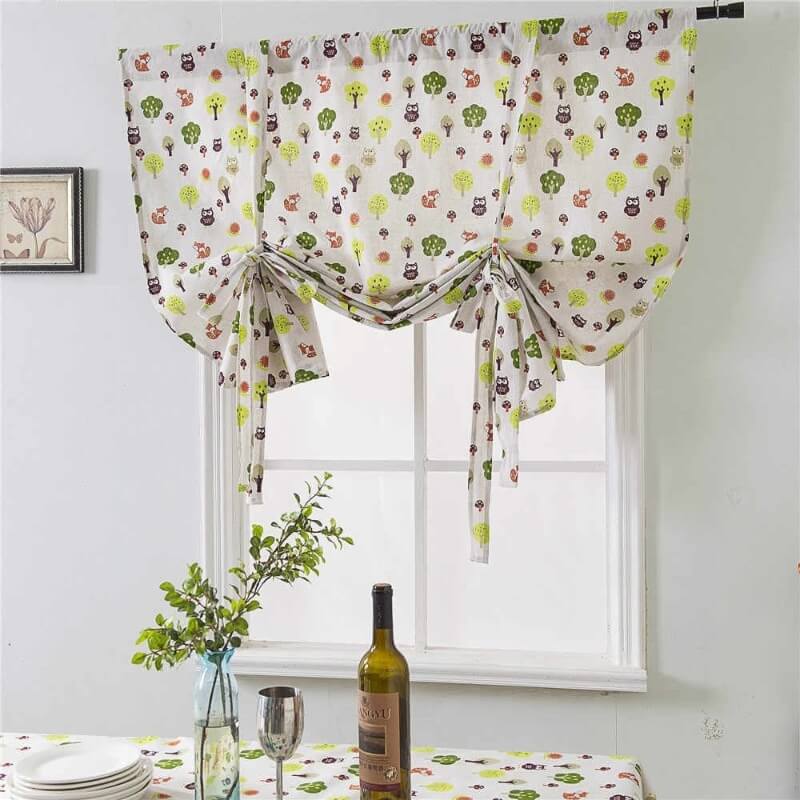 штори на кухню з бавовни