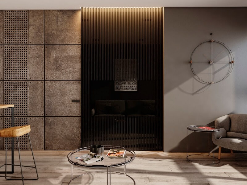 отделка комнаты в стиле лофт