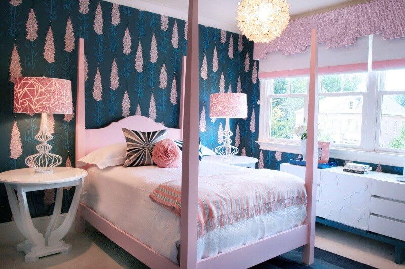 оздоблення стін в дитячій дівчинки