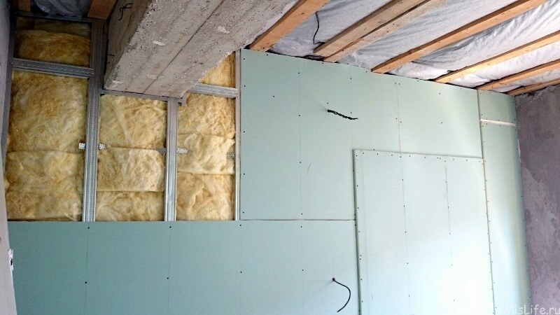 сухой выравнивание стен гипсокартоном