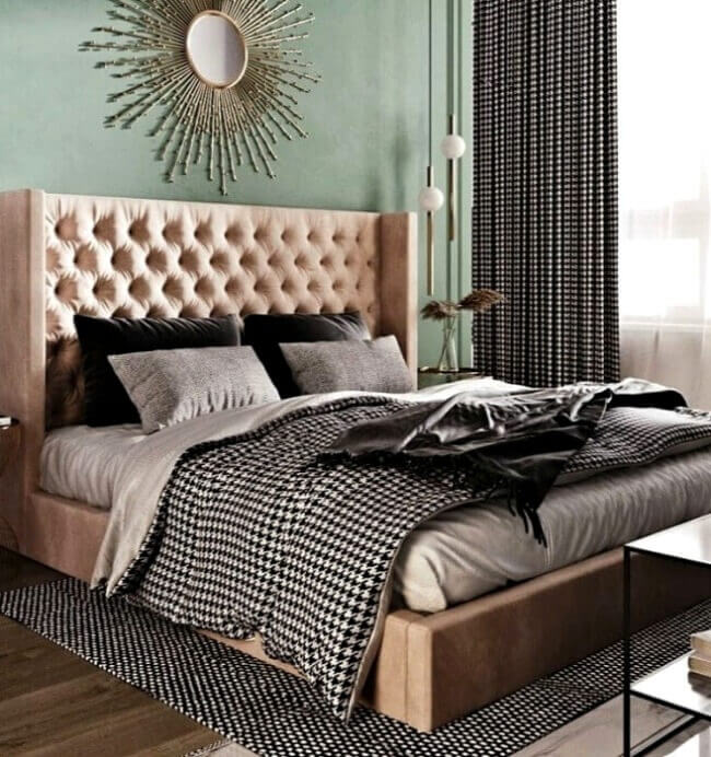 ліжко з м'яким узголів'ям