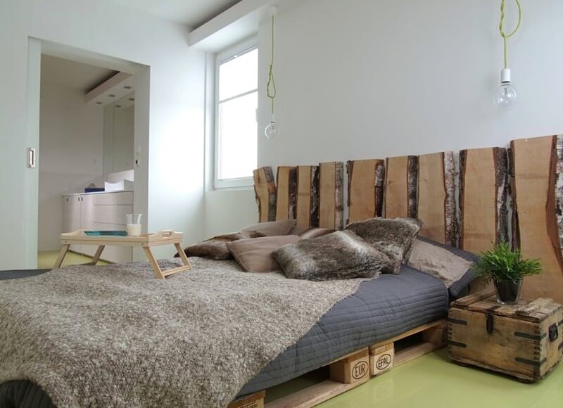 маленькая спальня эко стиль