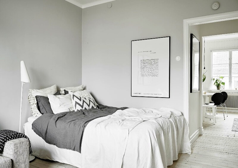 спальня маленькая в скандинавском стиле
