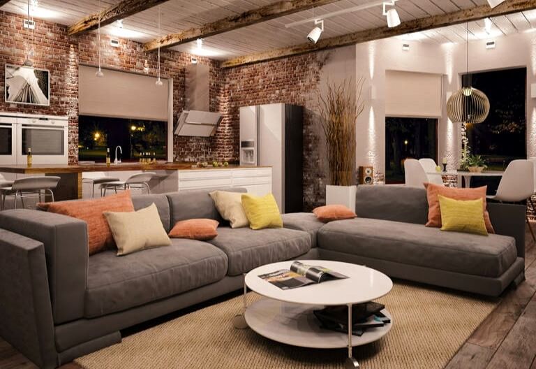 кухня студія в стилі лофт