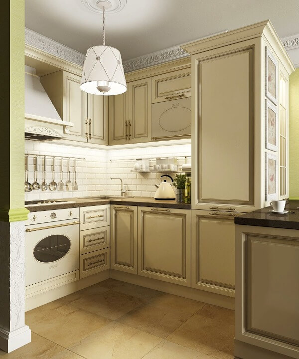 маленькая кухня классическая
