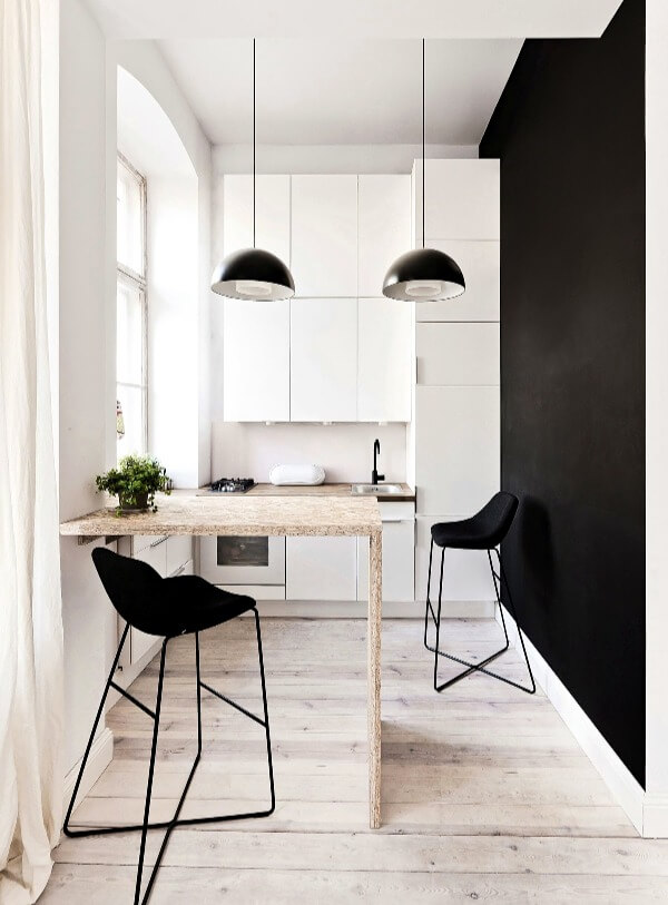 маленькая кухня минимализм