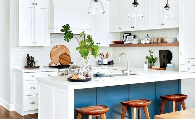 зонування кухні студії