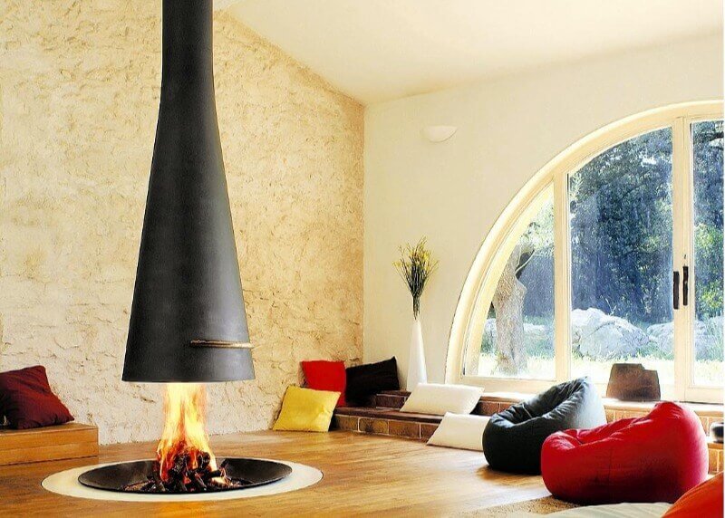 камін центральний