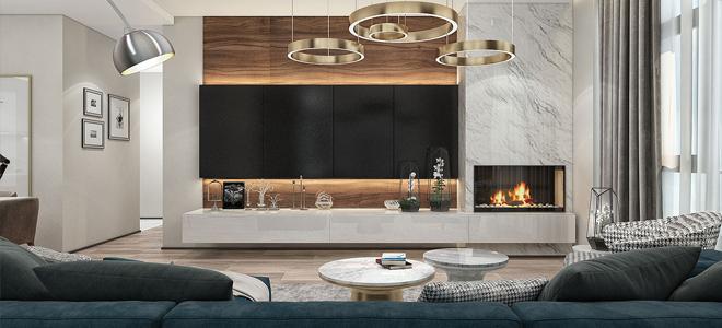 камін в стилі модерн