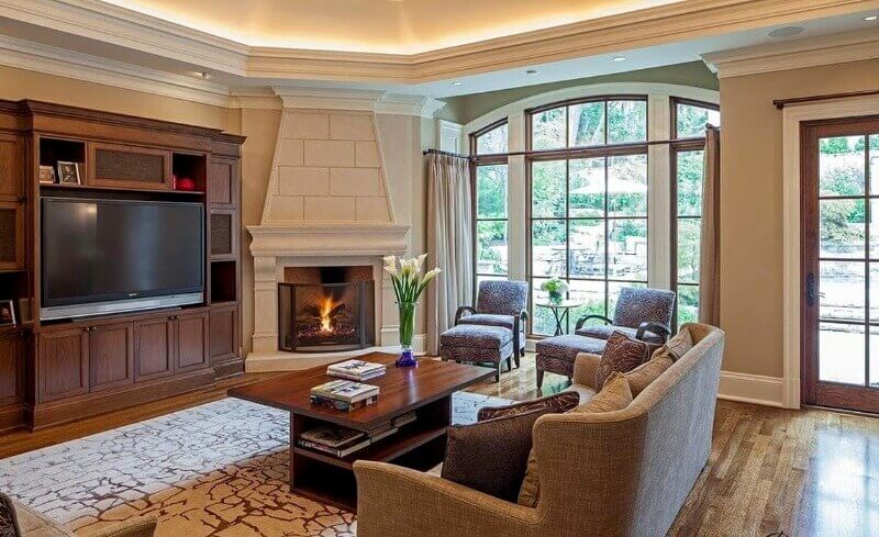 камін кутовий