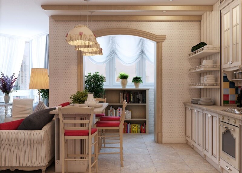 кухня в стилі прованс освітлення