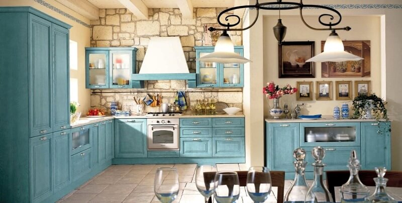 освітлення на кухні прованс