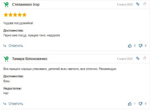 відгуки BOSCH SPV40E40EU