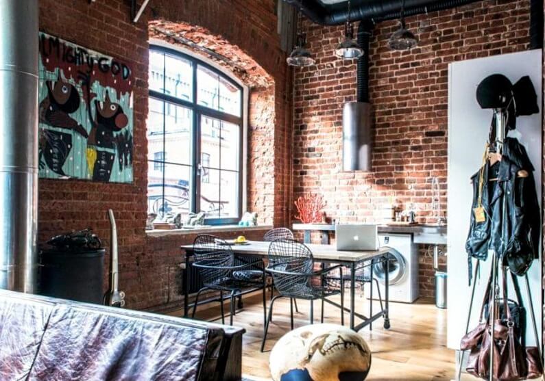 кухня лофт - окна