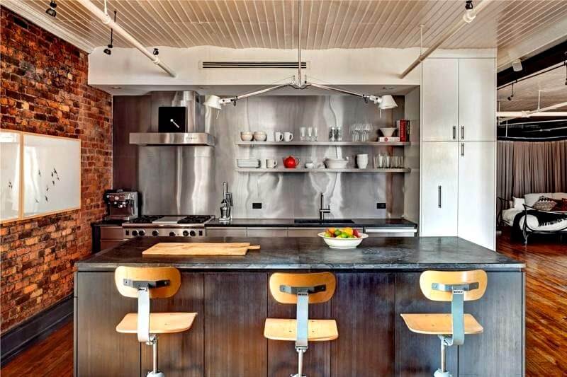 кухня лофт плюси