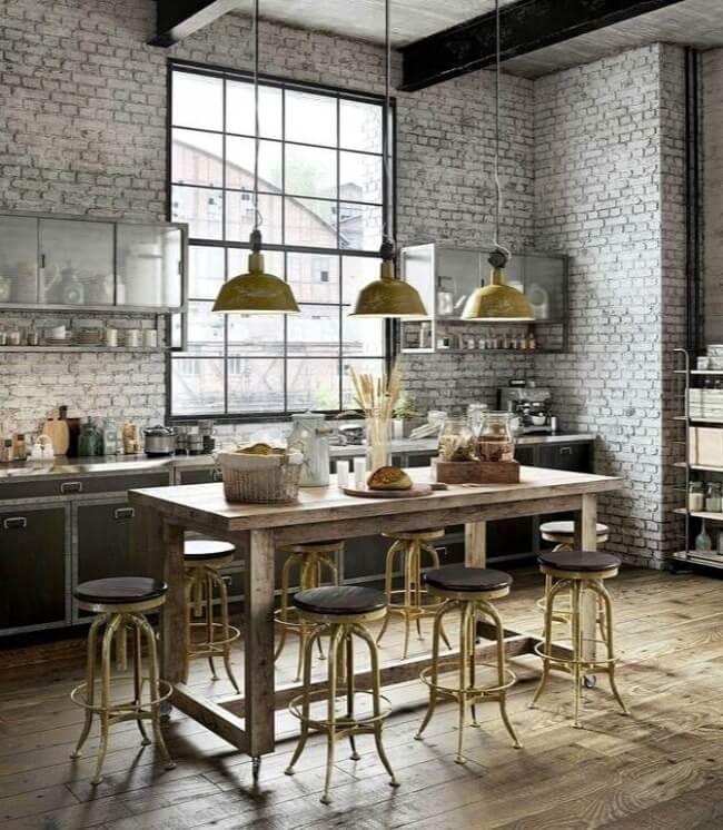 кухня лофт сірого кольору