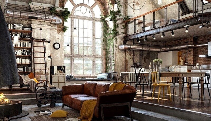 індустріальний лофт меблі