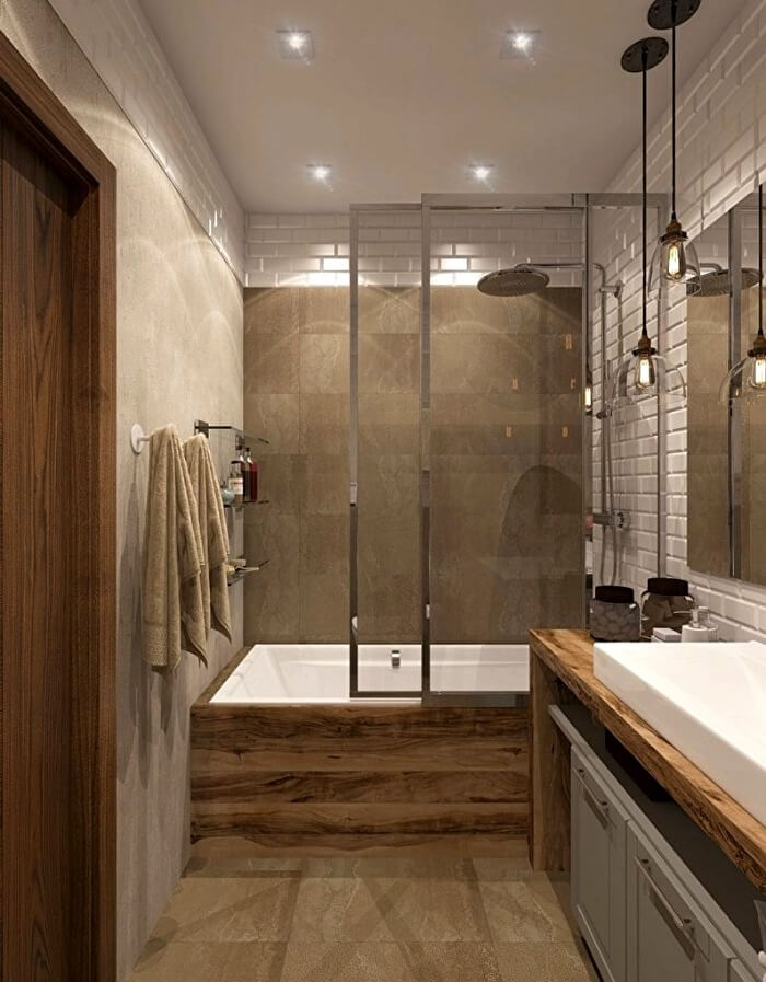 стильна ванна лофт