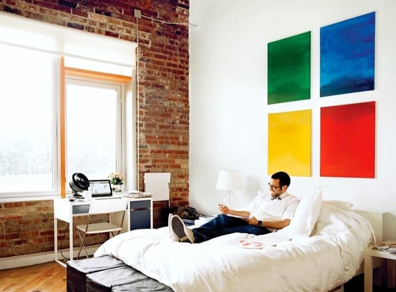 декор в белой спальне