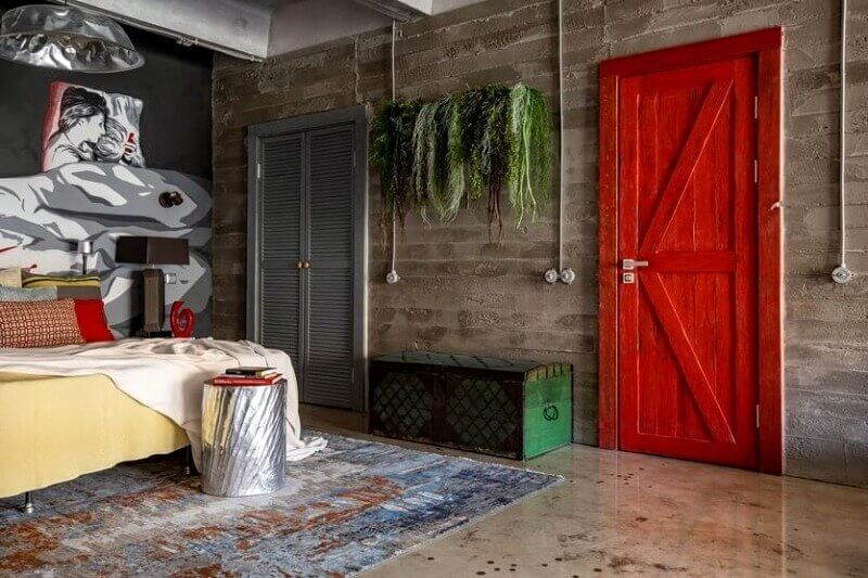 отделка пола лофт спальня