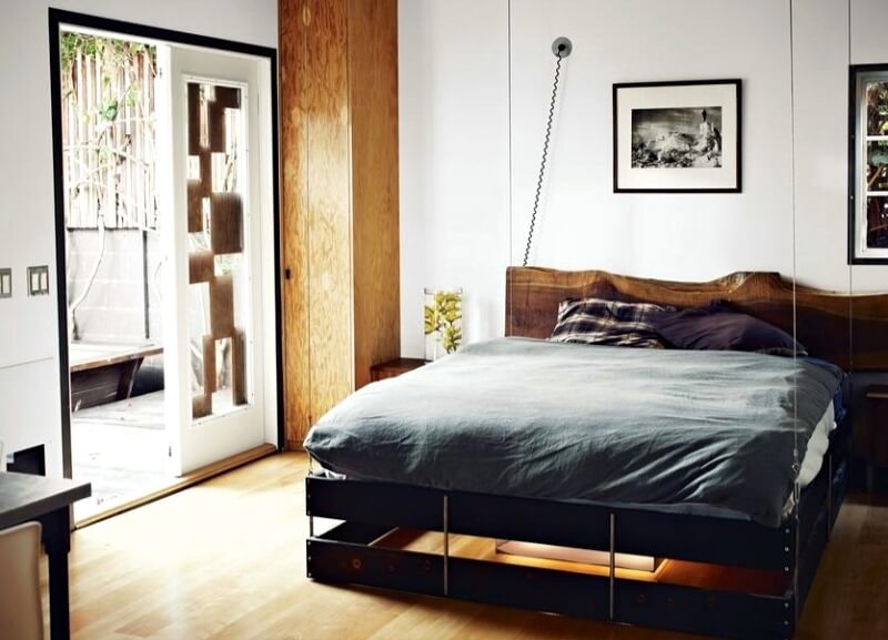 біла спальня стиль лофт