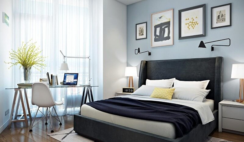 спальня-кабінет інтер'єр