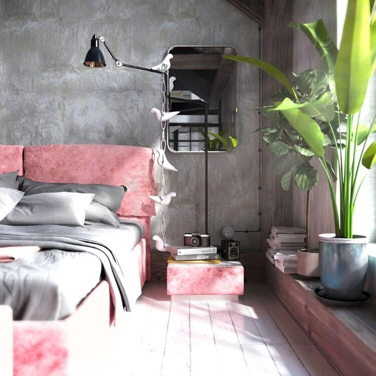 спальня лофт для жінки