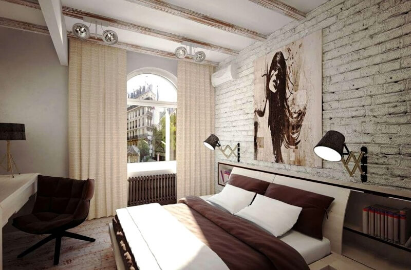 спальня лофт ідеї для жіночої кімнати