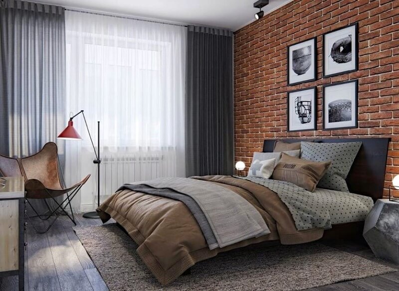 освітлення в маленькій спальні лофт