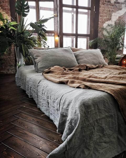 спальня лофт паркет