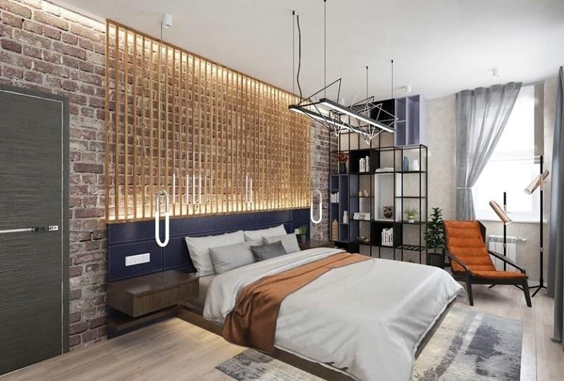 освітлення спальні в стилі лофт