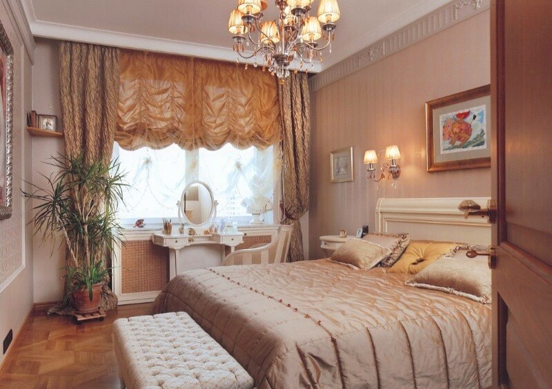 шторы французские в спальне