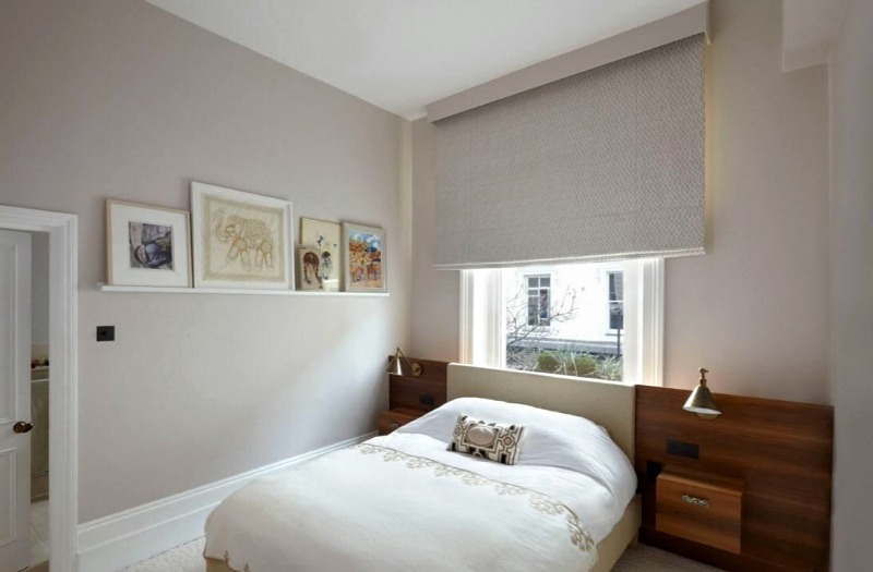 дизайн штор в маленькой спальне