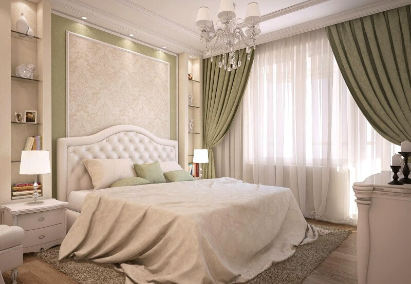шторы в спальню в классическом стиле