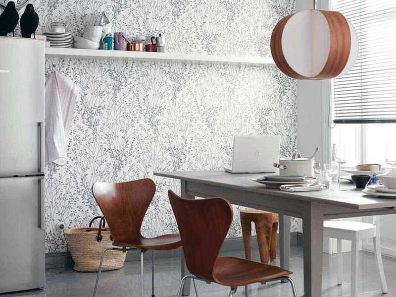 шпалери для білої кухні