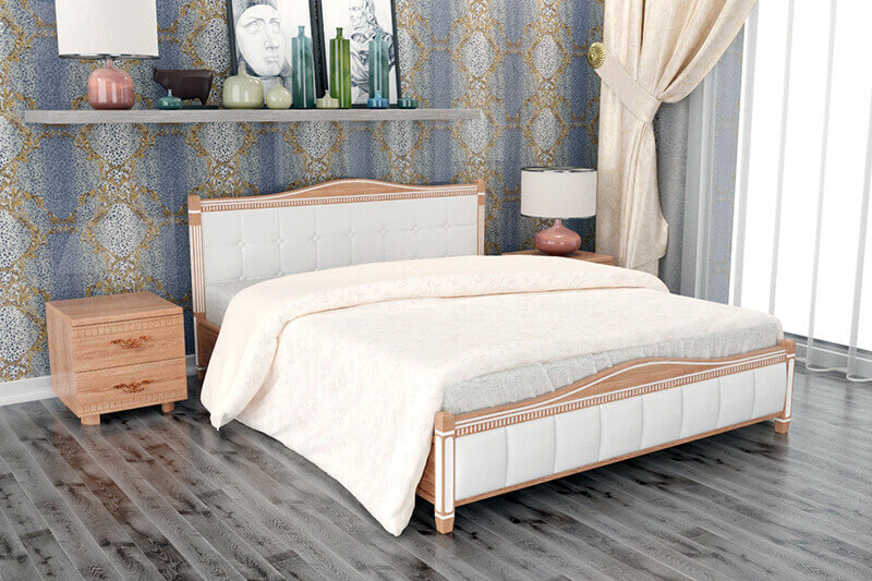 деревянная кровать в стиле прованс