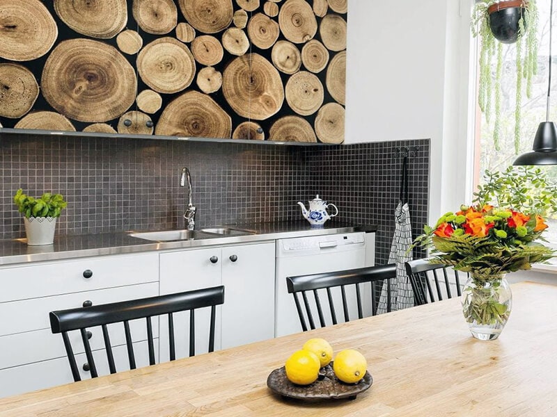 фотошпалери для кухні на фасаді меблів