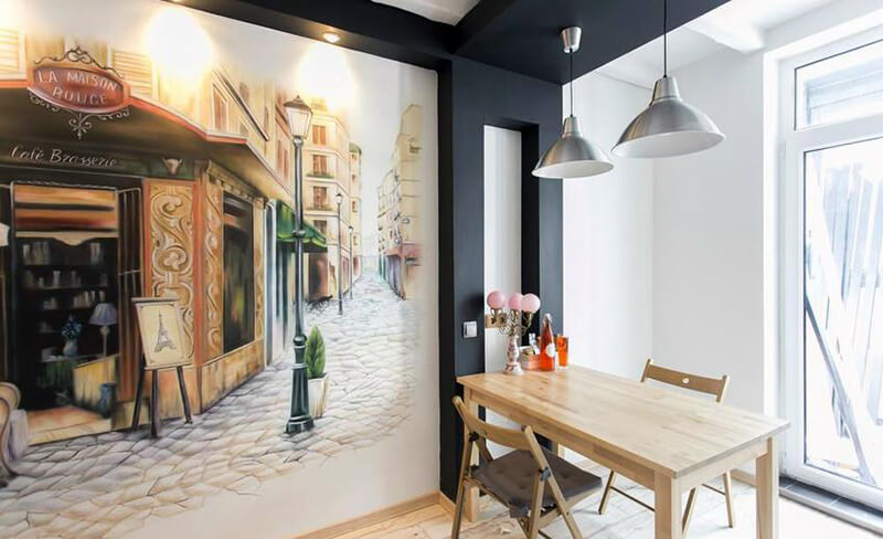 фотообои для кухни в стиле прованс