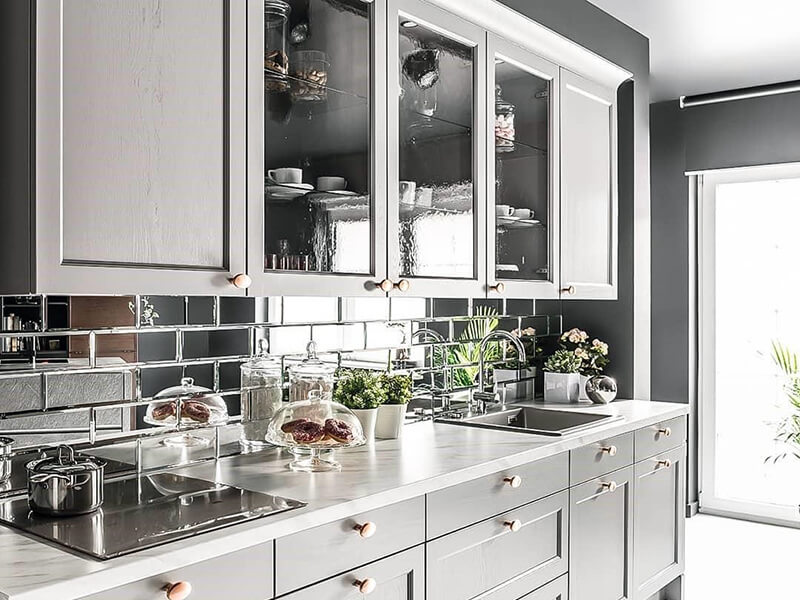 Фартух для кухні в дзеркальному стилі