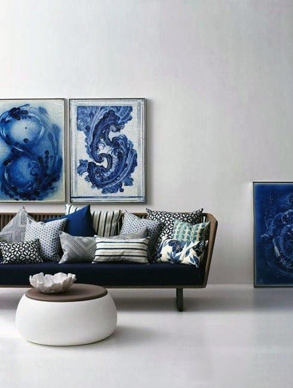 Картини з синіми відтінками для інтер'єру кімнати