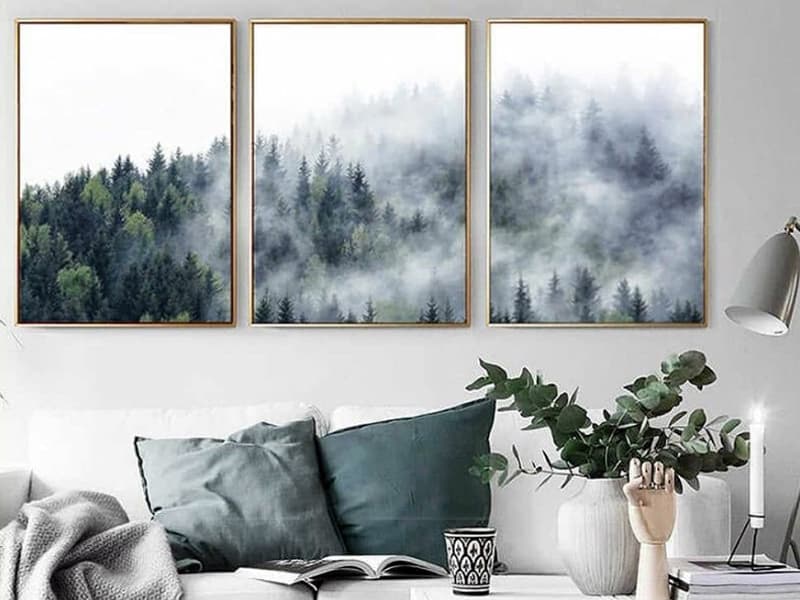 Оформлення інтер'єру вітальні за допомогою модульних картин