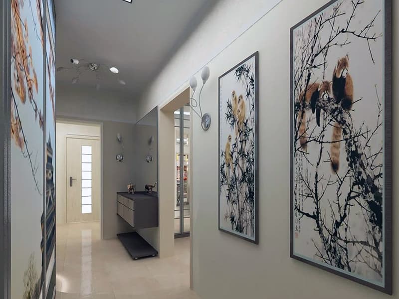 Оформлення інтер'єру коридору з використанням картин